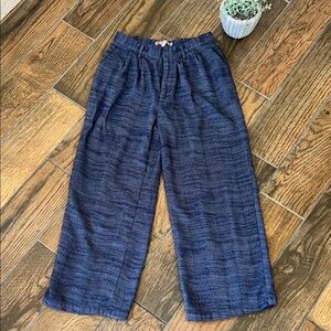 Urban Outfitters / Blue Textured Wide-Leg Pants